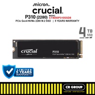 Crucial P310 PCIe Gen4 NVMe 2280 M.2 SSD - 4TB (5Yrs Crucial Warranty)