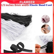 [Flameer] 8mm Elastic Stretch Band Elastic Cord Sewing Trim for Dress Pants Bra White