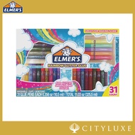 Elmers Glue 3D Rainbow Glitter Glue Pen Set 31 Colours - Red Blue Pink Gold Silver Purple Pastel - Slime making