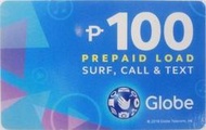 菲律賓Globe 電信公司儲值卡.儲值P100 Globe Prepaid Card)巴拉望馬尼拉長灘島宿霧可用