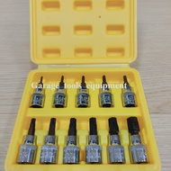 LTMS 11 Pcs 3/8" Drive Tamper Torx Bit Socket Set (5 Point)
