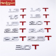 Hardingsun 3D metal car sticker 1.8T car label 1.5T displacement sticker 2.0T label V6 letter sticke