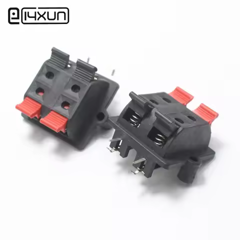 2pcs 4 Pin WP External Banana jack Speaker Amplifier Wire Clip Audio Socket WP4-3 LED Spring Termina