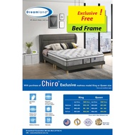 [ BEST DEAL ] Dreamland CHIRO EXCLUSIVE Bed Set, 12" Miracoil Mattress + Scandinavian-Style Bed Frame, Queen &amp; King