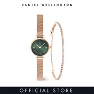 Daniel Wellington Gift Set - Petite Mini 19 Melrose Rose gold Green + Classic Tennis Bracelet Rose g