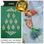 11pcs Beleza Beads Iron on Manik Tampal Bead Seterika Baju Kurung Moden Kebaya Baju Nikah Baju Kurung Pahang AM38