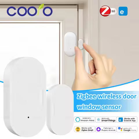 Ewelink Zigbee Door Sensor Wireless Magnetic Window Open Closed Alarm Detector Works With Zigbee2MQT