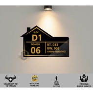 Minimalist AESTHETIC Acrylic House Number CUSTOMbebas THEMA D020