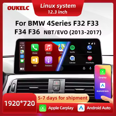 12.3'' Carplay Linux For BMW 4 Series F32 F33 F34 F35 F36 NBT Car Multimedia Player Wireless Carplay
