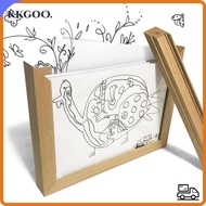 KKGOO Wooden Kids Art Frame, Rotatable Wall Decoration Photo Frame, Creative Changeable Family Portr