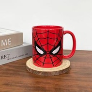 美國漫威復仇者聯盟蜘蛛俠spiderman紅色頭像陶瓷馬克杯水杯陶瓷杯350ML
