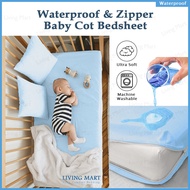 Waterproof Baby Mattress Cover Zip Bedsheet Baby Cot Mattress Zip Bedsheet Cover Zip
