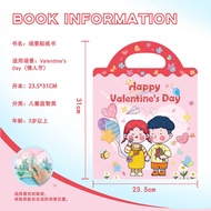 Children Sticker Book 4-6 Years Old Concentration Training diy Repeated Stickers Valentine's Day Sce
