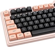 GEKUCAP PBT Keycaps 150 Keys, Black and Pink Keycaps Dye-Sublimation CSA Keycaps Custom Keyboard Keycaps Set for 61/64/68/84/87/100/104/108 Cherry MX Mechanical Keyboard （Black/Pink）