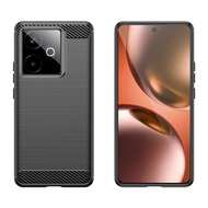 Suitable for Realme GT 7T/GT7 Phone Case Realme GT 7T/GT7 Brushed Carbon Fiber TPU Soft Case