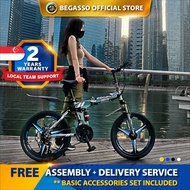 【🇸🇬 OFFICAL STORE】Begasso 20inch Foldable Mountain Bike With Suspension Mobility &amp; Convenience Folding Bike