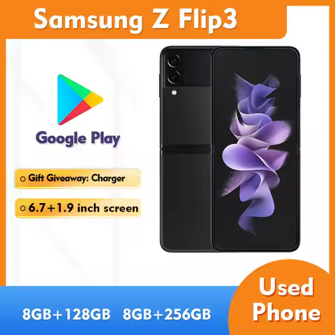 Samsung Galaxy Z Flip3 5G RAM 8GB ROM 128GB/256GB 6.7inches 120Hz Screen Face Recognition 12MP camer