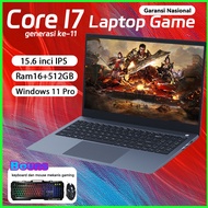 laptop baru gaming Intel® Core i7 11th  Tiger Lake UP3  RAM16+512GB SSD 15.6" IPS Layer+Garansi 1 tahun