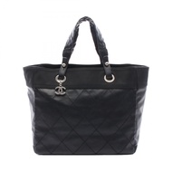 【二手】香奈兒 (Chanel) CHANEL 托特包 Paris Biarritz MM A34209 黑色 PVC 塗層帆布皮革 Paris Biarritz 托特包 MM 女士二手 A