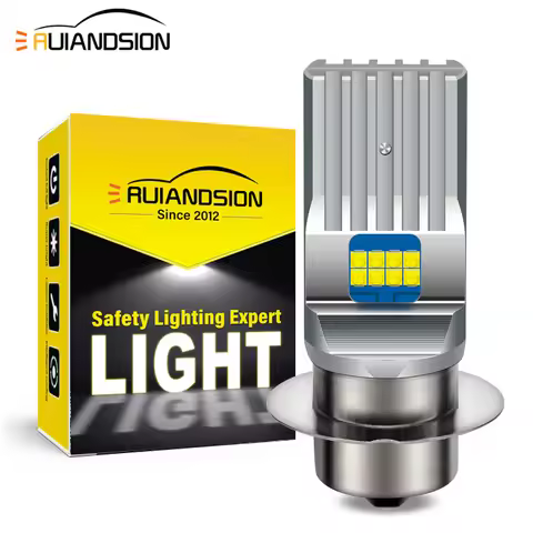 Ruiandsion P36S LED Motorcycle Bulb 2525 High Low Beam White Warm White 6V 12V 24V for Motorcycle/Ca