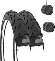 ECOVELO Unisex Children's 2 Coperoni 16 x 1.95 (50-305) + Camera 2 Tyres 16 x 1.95 Rubber Black