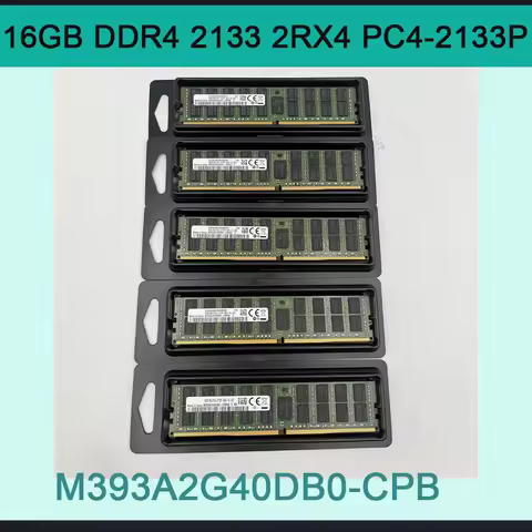 1 Pcs Server Memory For Samsung RAM 16G 16GB DDR4 2133 2RX4 PC4-2133P M393A2G40DB0-CPB