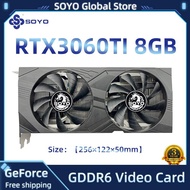 1 SOYO Graphics Card RTX 3060Ti 8GB X-GAME GDDR6 256Bit NVIDIA GPU DP*3 PCI Express 4.0 X16 Rtx3060ti 8Gb Video Card