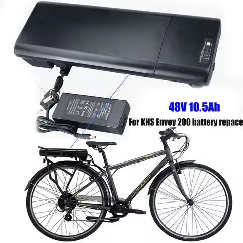 Rear Rack Ebike Battery City Bike Slim Rear Rack Li-ion 36V 10.4Ah 12Ah 14Ah 48V 10.5Ah for KHS ENVO