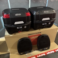 GIVI B33N2M B33NM Atlas Plastic GIVI Top Box Case Monolock 33L Black Motor Top Box Bike