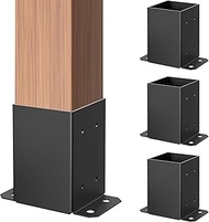ORIGLE 4x4 Post Base, 4x4 Post Bracket 4PCS, Inner Size 3.6x3.6 inch Fence Post Anchor, Wood Post Br