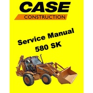 CASE 580SK LOADER BACKOE SERVICE WORKSHOP MANUAL+ PARTS CATALOGUE