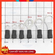 [30 Pieces]- RV2-8 Round Cos Head 27A Wire Size 16-14AWG M8 Screw Black