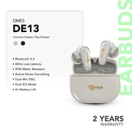 Dmes DE13 ANC Wireless Earbuds Bluetooth 5.3 ENC 4 Mic 60ms Low Latency Dual Mode 10mm Driver IPX4 G