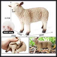Mô hình động vật con cừu nhựa dẻo nhồi bông Quà tặng Đồ chơi cho bé