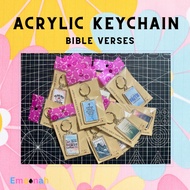Acrylic Bible Verse Keychain Biblical Quotes Keychain