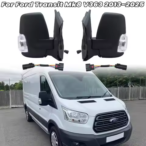 6 Pins Side Mirror Assembly For Ford Transit 150 250 350 V363 2013-2025 Euro Version Texture Black S