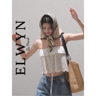 Elwyn By Vianh Chic Crochet Floral Embroidered Strapless Top for Beach Wear and Summer Outings