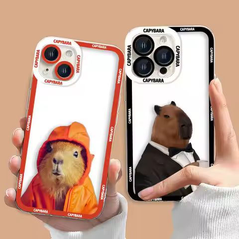 Cartoon Capybara Clear Phone Case For VIVO S1 Z1X V20 V21 V21E V23 V23E V25 V27 V27E V29E V30E V30 V