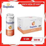 THÙNG 12 LON BIA HƯƠNG VỊ ĐÀO HOEGAARDEN PEACH 500ML