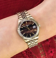 [包順豐] Timex Waterbury Legacy 34mm Gold Tone Stainless Steel Bracelet Watch TW2T87100 Quartz Watch 石英