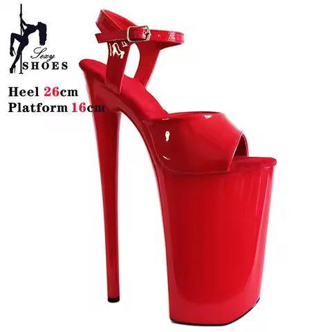 26cm/10Inch Super High Heels PlatformWomen Sandals Suede Non Slip Insole Stripper Heels Pole Dance S