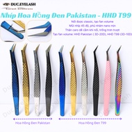 Black Rose Eyelash extension tweezers T99, including test to create 3D-20D fans, false Eyelash tweez