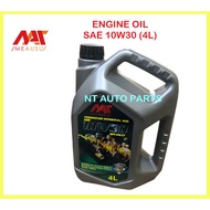 MEAUSU Engine Oil SAE 10W30 10W-30 Premium Mineral (4L) 10/30 10-30 Minyak Hitam