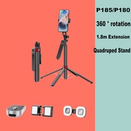 P185P180 New MINI Mobile Live Streaming Four Leg Stand Ultra Wide Angle Rotating Pan Tilt Floor Blue