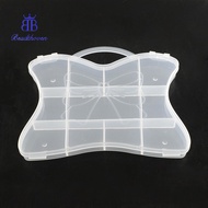 1pc bag Plastic Bead Storage Containers 11 Compartments Clear 10.5x14.8x1.9cm