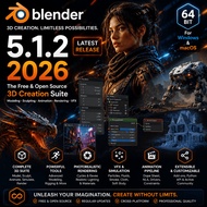 Blender 5.1.2 2026 For Win/Mac 64-Bit | 3D Modeling & Animation Software
