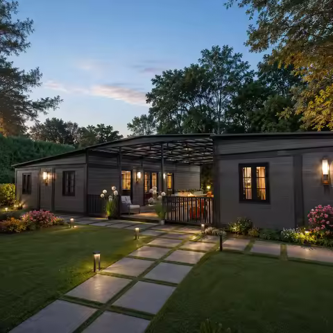 Prefabricated Container House Warehouse Barn Prefab House Tiny Homes Mobile Farm House Garden Rooms 
