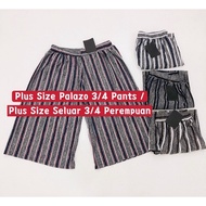 Seluar Palazo 3/4 Perempuan/ Plus Size Palazo 3/4 Pants /Seluar 3/4 Saiz Besar / Women 3 Quarter Pan