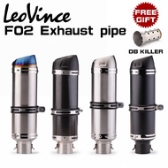 Inlet 51mm Motorcycle Leovince Exhaust Carbon Fiber Scooter Muffler DB Killer Silencer For NVX 155 P