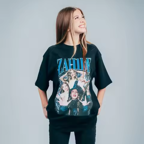 Zahide Merch Graphic Print T-shirt Men Women Fashion Hip Hop T Shirts Cotton Casual Oversized Short 